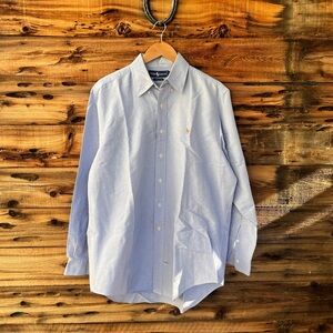 RALPH LAUREN | Classic Light Blue 100% Cotton Men's Shirt 16 1/2